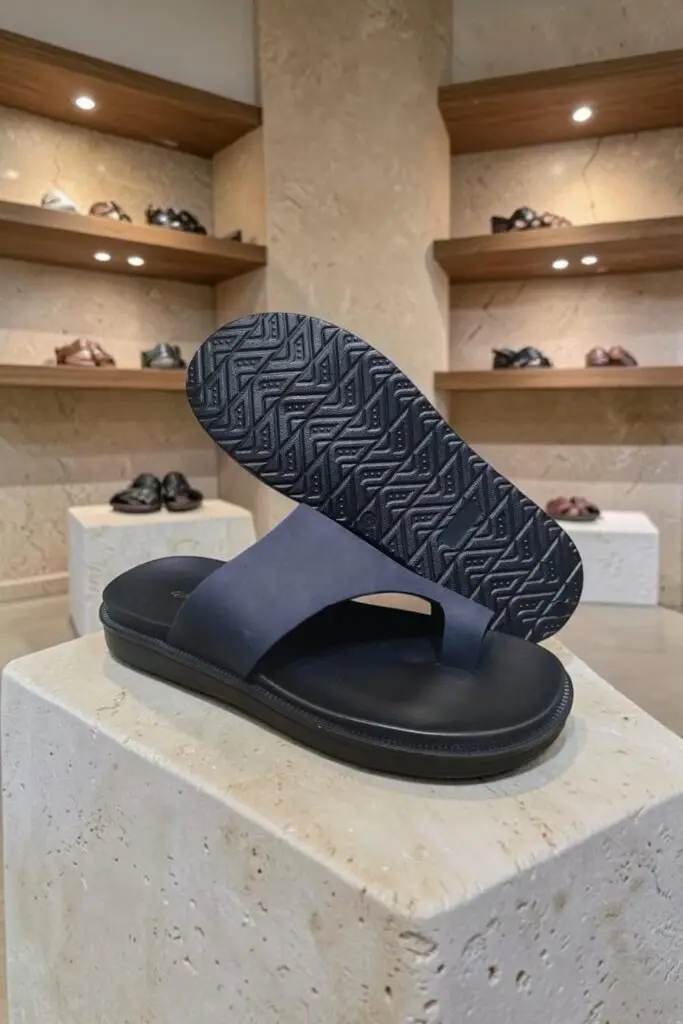 Men's Genuine Leather Slide Sandals