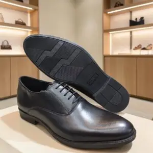 Men's Genuine Leather Black Oxford Shoes