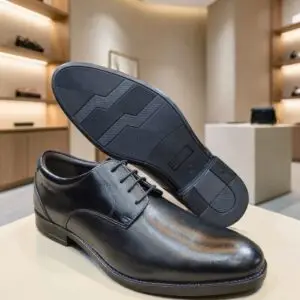 Men's Genuine Leather Black Derby Shoes