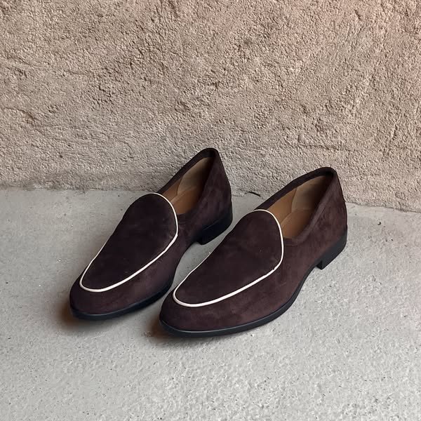 mens leather slipon