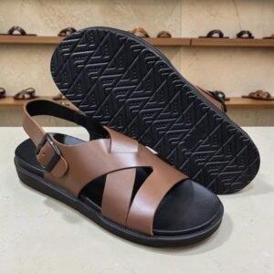 Men's Genuine Nappa Softy Leather Tan Back Strap Sandals